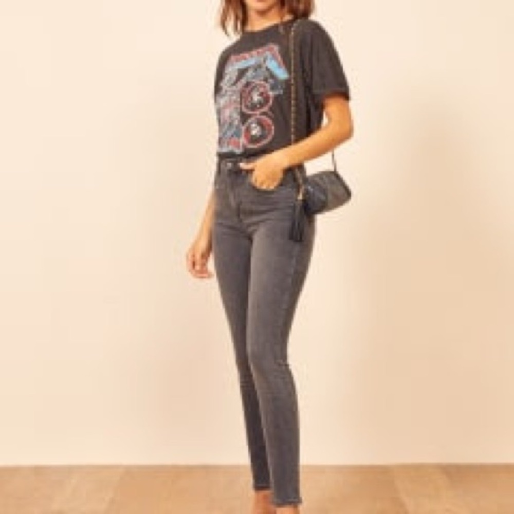Reformation high waisted stretchy gray jeans - Size 26